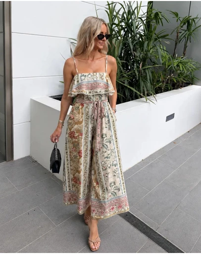 Esther & Co - Kensie Jumpsuit - Paisley Print