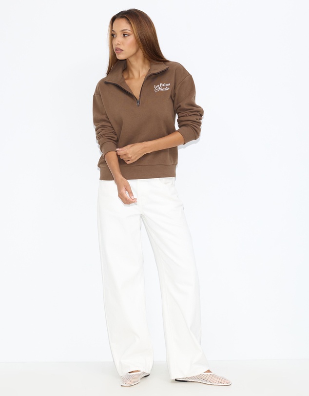 Dazie - Les Palms Quarter Zip Jumper