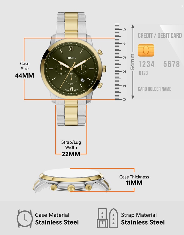 Fossil - Neutra Two Tone Chronograph Watch