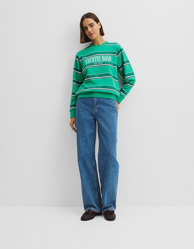 Country Road - Australian Cotton Stripe Heritage Sweat