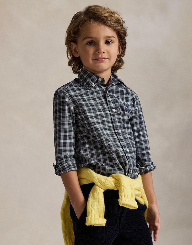 Polo Ralph Lauren - Plaid Cotton Poplin Shirt - ICONIC EXCLUSIVE - Kids