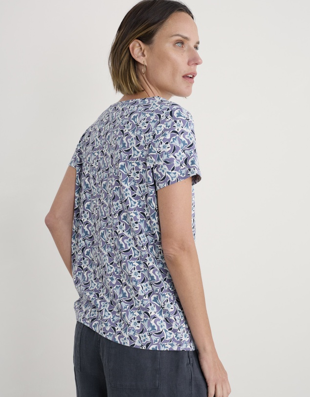 Seasalt - Seasalt Cornwall Purple Appletree T-Shirt
