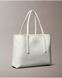 Calvin Klein - Allover Monogram Logo Small Tote Bag with Pouch