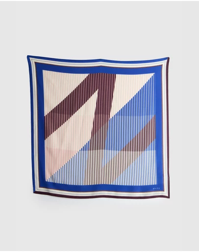 Evity - Silk Scarf Stripe Print