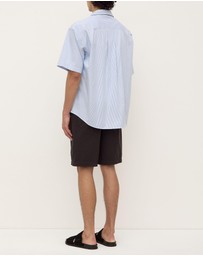 Assembly Label - Aron Poplin Stripe Short Sleeve Shirt