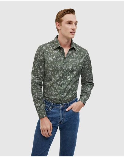 Politix - Bouquet Print Long Sleeve Shirt