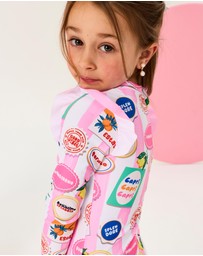 Rock Your Kid - Pretty Long Sleeve Swimsuit - Kids-Teens