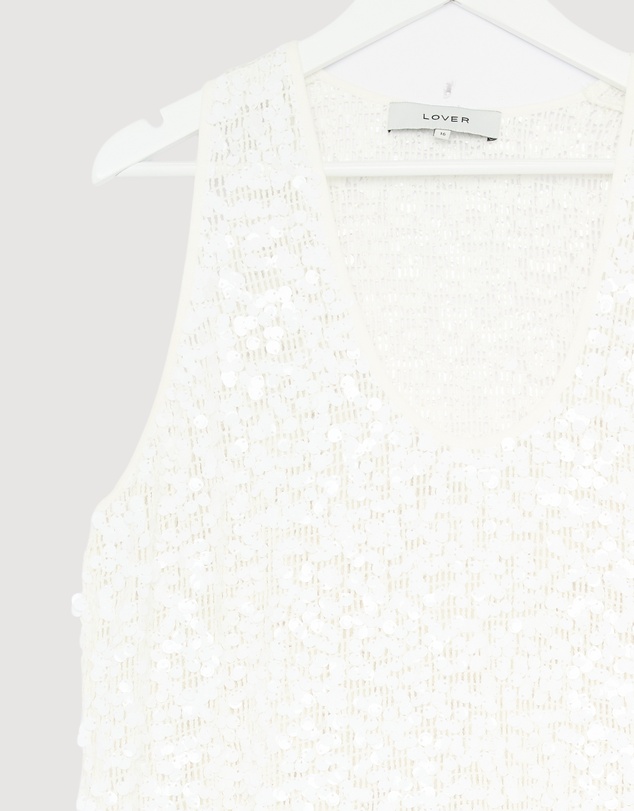 Revibe - Repaired Lover Claudia Sequin Scoop Neck Cami - AU 16