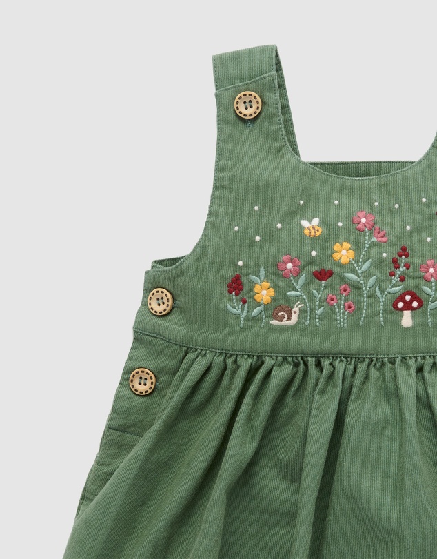 Purebaby - Embroidered Corduroy Pinnie -Kids-Babies