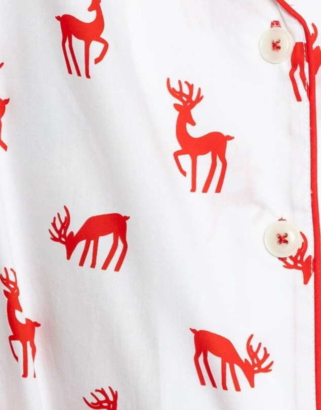 Sant And Abel - Women's Reindeer Red Long PJ Set