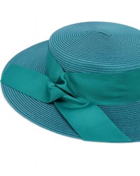 Morgan & Taylor - Clarke Racewear Boater in Teal Blue