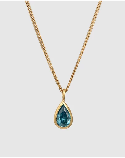 Elli Jewelry - Necklace Crystal Drop 925 Sterling Silver Gold-Plated