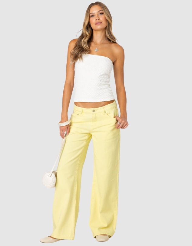 EDIKTED - Mud Wash Low Rise Slouchy Jeans