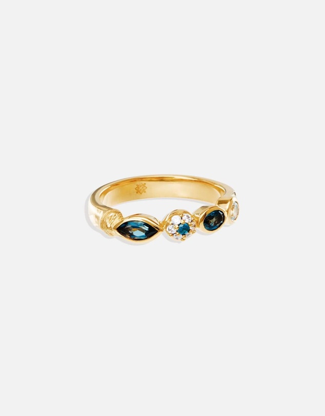 By Charlotte - Gold Protection of Eye Topaz Ring