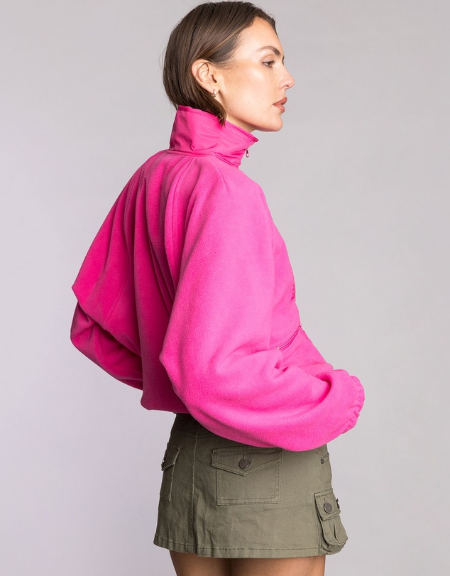 Love and Nostalgia - Burger Queen Polar Fleece Jacket - Bubble Gum