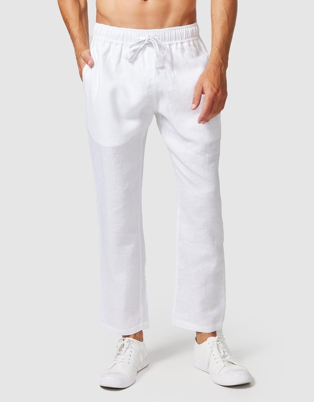 Vacay Swimwear - Linen Pants White