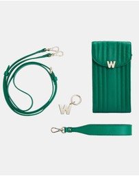 Wolf - Wolf Mimi Phone Case with Wristlet & Lanyard Green