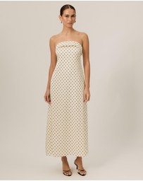 Tussah - Polka Dot Sleeveless Bias Maxi Dress
