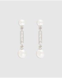 By Charlotte - Breathe Pearl Drop Earrings