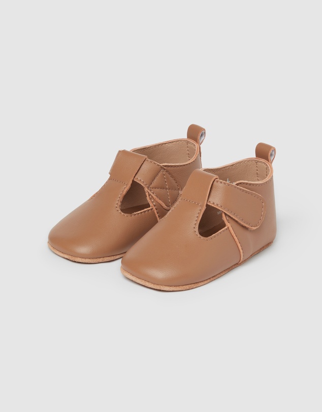 Purebaby - Leather T-Bar Prewalker Shoes - Babies