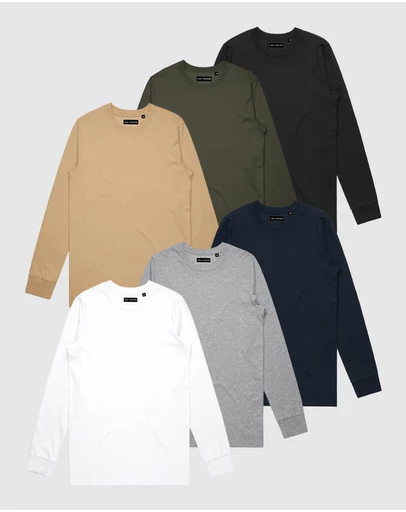 Xander - 6-Pack Blanc Long Sleeve Tee