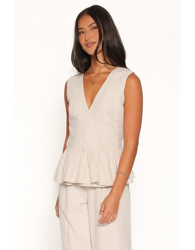 Petal & Pup - Vienna Vest Top - Oatmeal