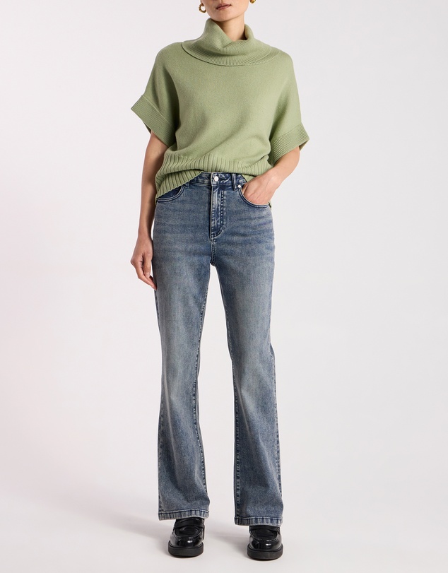 David Lawrence - Roll Neck Gilet Top