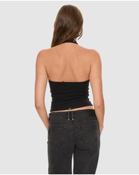 Thrills - Living Easy Eyelet Halter Top