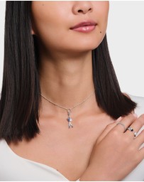 THOMAS SABO - Silver Charm Blue Skis With Snowflake Charm