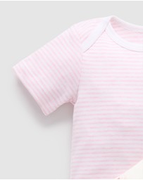 Purebaby - 2 Pack Short Sleeve Bodysuit - Babies