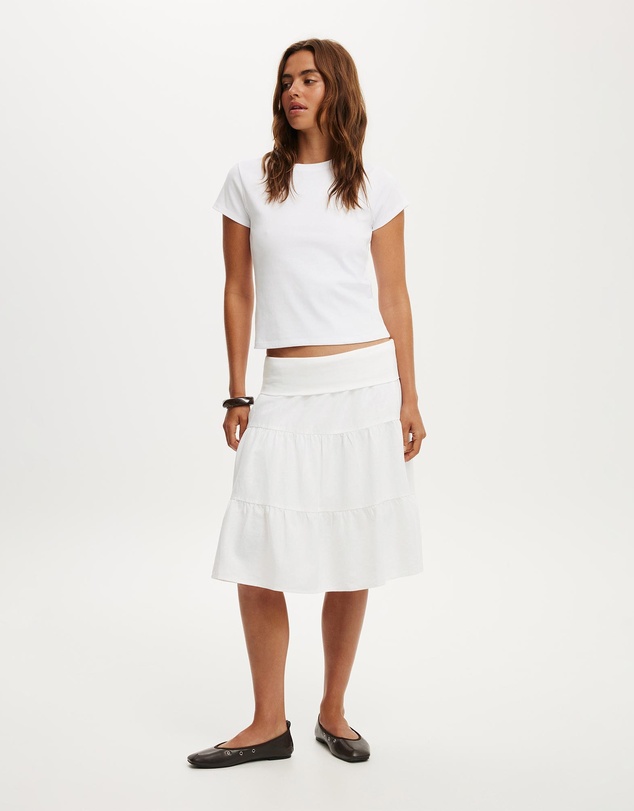 Cotton On - Haven Fold Over Midi Skirt