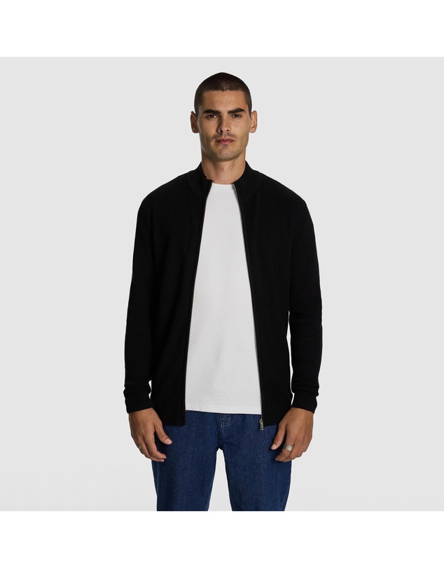 yd. - Adam Zip Through Knit Cardigan