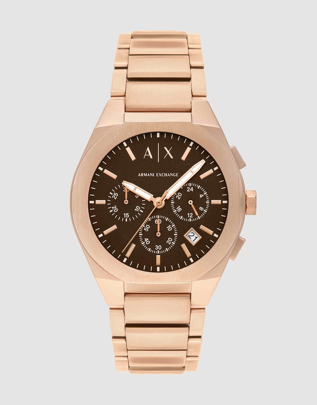 Armani Exchange - Rose Gold Analogue-Chronograph Watch