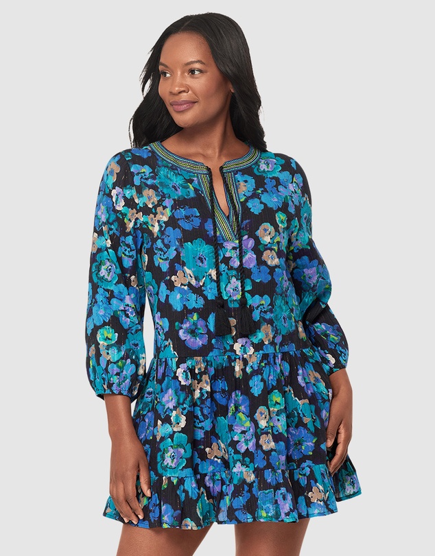Miraclesuit Swimwear  - Secret Garden Mini Length Cotton Beach Dress