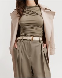 Country Road - Skinny Solid Buckle Belt