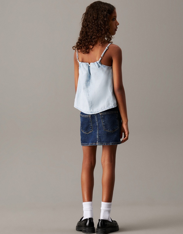 Calvin Klein Jeans - Girls Loose Denim Strap Top