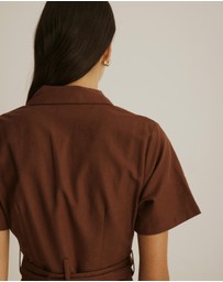 Atmos&Here - Lia Linen Blend Blazer Mini Dress
