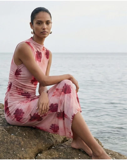 Staple the Label - Ophyria Mesh Midi Dress