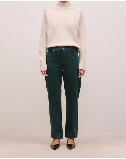 Trenery - Cord Five Pocket Boyfriend Pant in Forest
