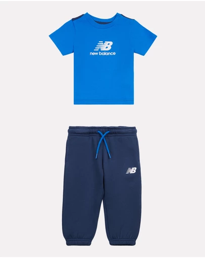 New Balance - Jersey Tee & Brushback Jogger Set
