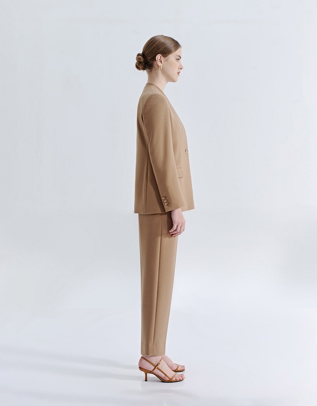 IDA+S - Sienna Wool Collarless Suit Jacket