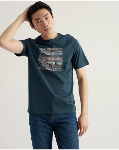 Seasalt - Seasalt Cornwall Navy Men's Midwatch T-Shirt