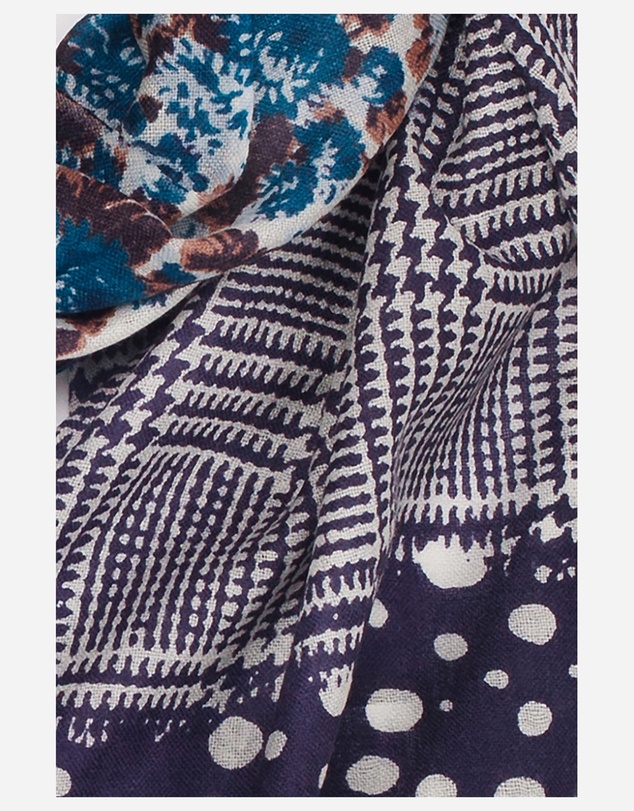 Ozwear Connection Uggs - Ugg 100% Australian Merino Wool Scarf Purplish Blue and Check