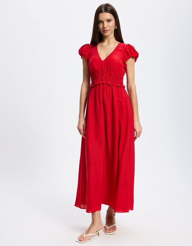 & Other Stories - Bubble-Sleeve Midi Dress