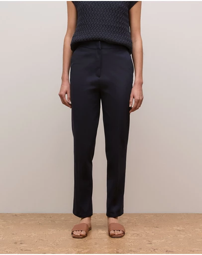 Trenery - Cotton Bi-stretch Pant in Night Sky
