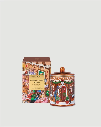 Glasshouse Fragrances - Gingerbread House 380g Soy Candle