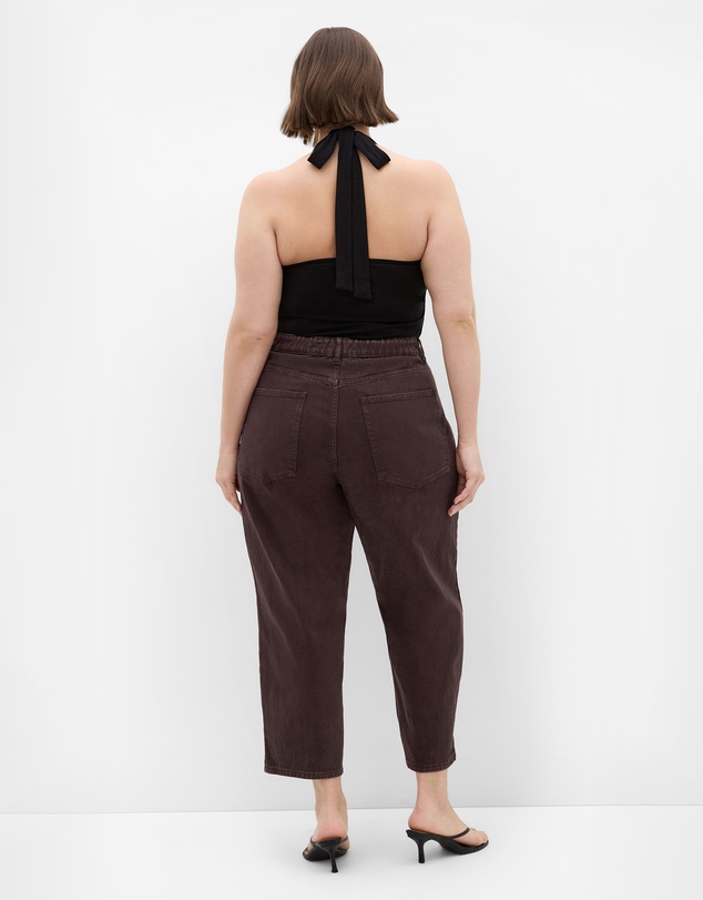 City Chic - Plus size Harley Fit Mum Ankle Grazer Jean - chocolate