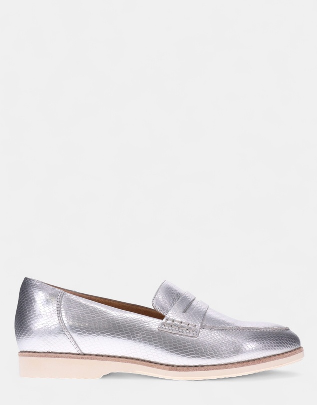 Mia Vita - Remi Casual Slip-On - Silver Snake