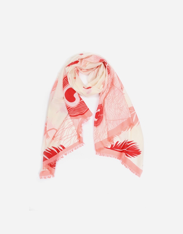 Ozwear Connection Uggs - Ugg 100% Australian Merino Wool Scarf Cream and Coral