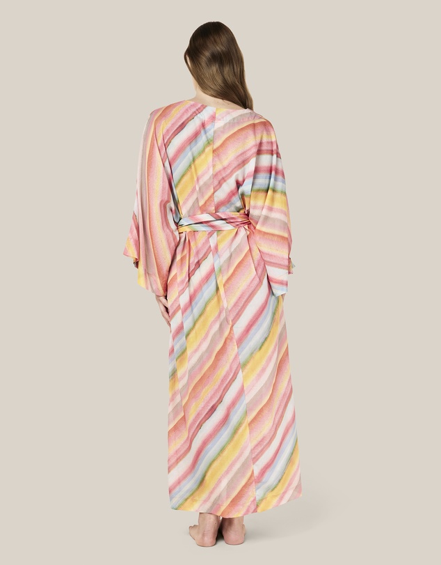 Papinelle - Sophie Stripe Maxi Kimono Robe